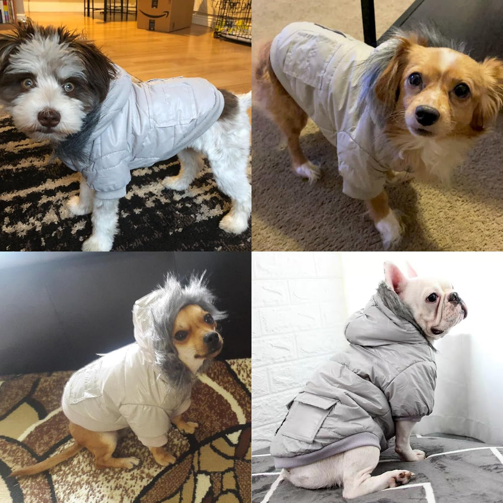 LESYPET fluffy fur-collar detail adds cozy style