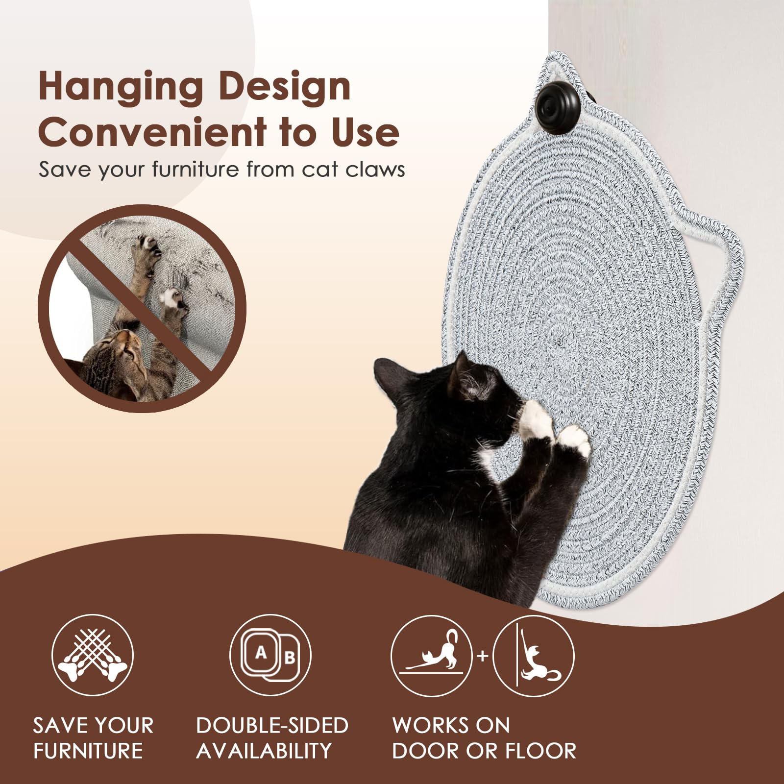 Letalong cat-scratcher-mat-durable-weave offers easy cleaning and consistent performance.
