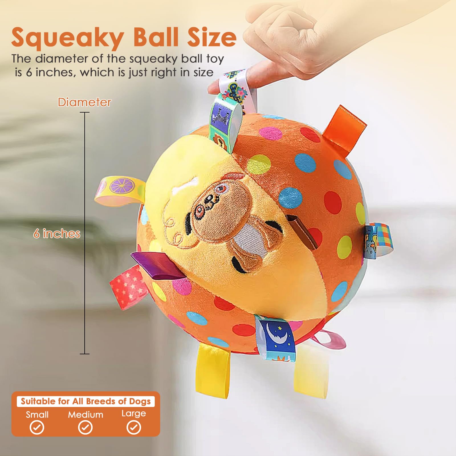 Letalong soft cotton plush toy is gentle on gums and teeth