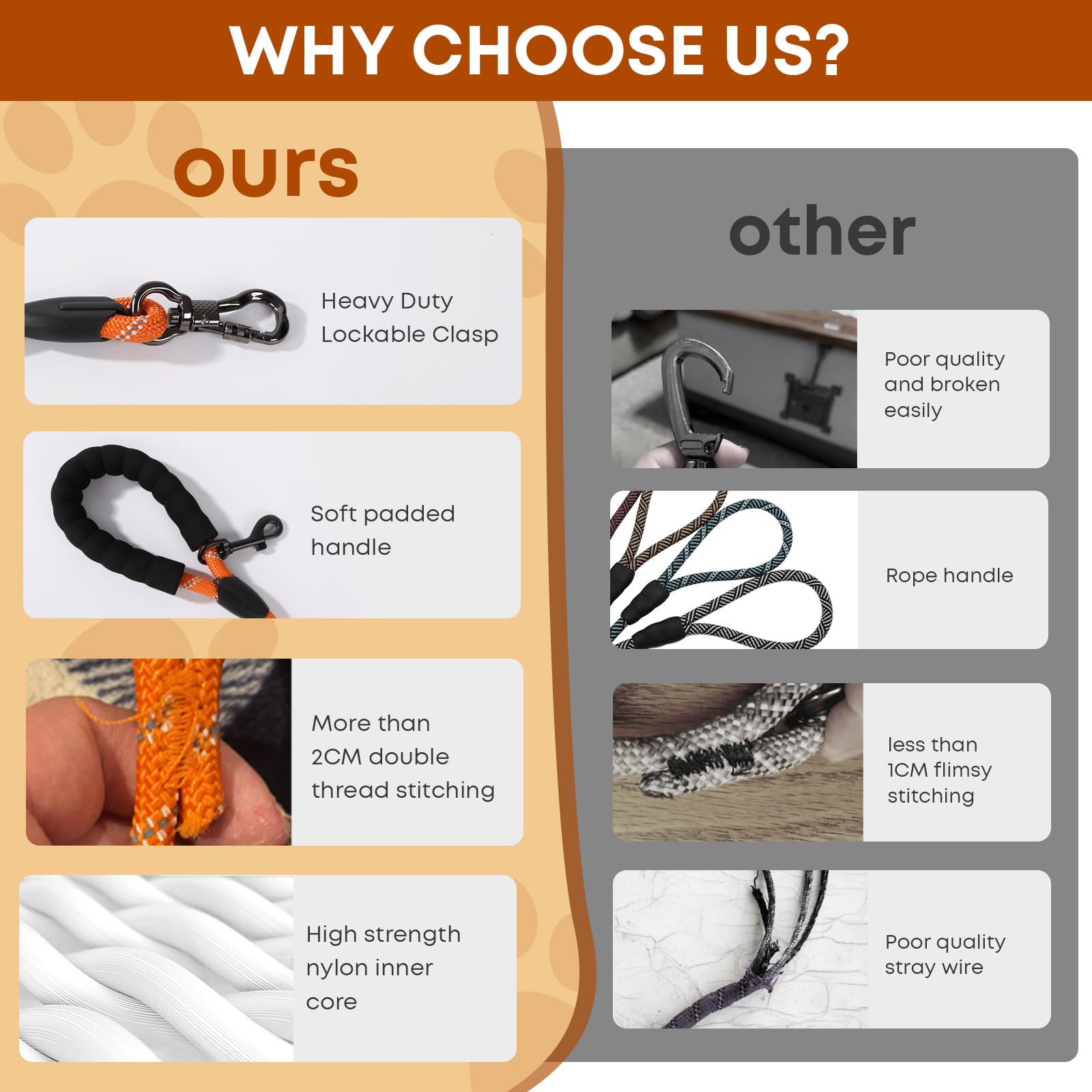Leterno tie-out feature on leash enables hands-free training outdoors