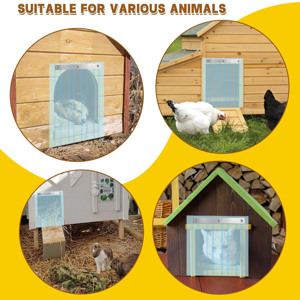 Letesult transparent design flap improves visibility for pets entering and exiting.