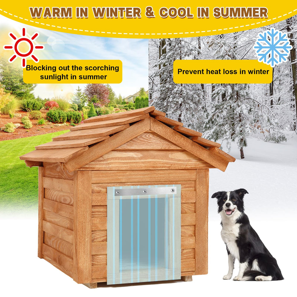 Letesult weather-resistant flap protects indoors from rain while pets come and go.