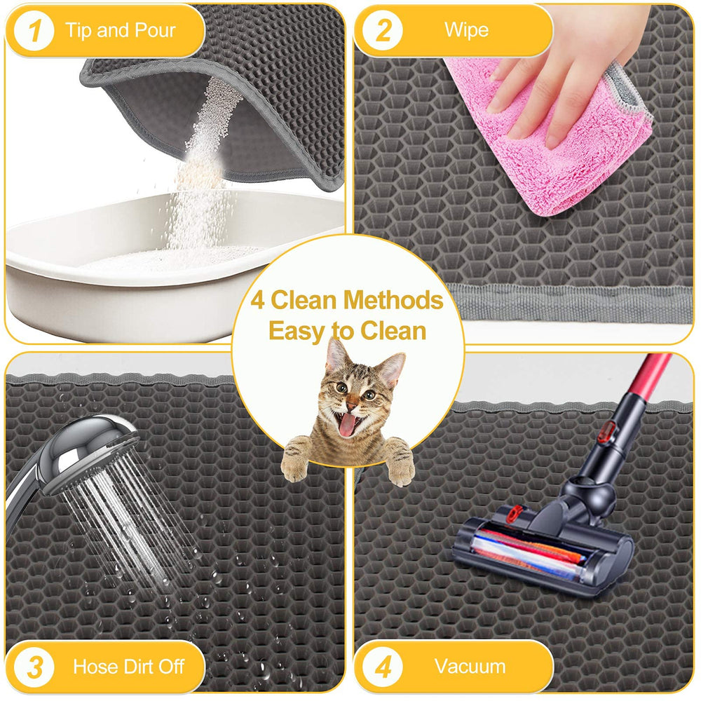 LeToo cat litter mat holes trap litter for easy recycling