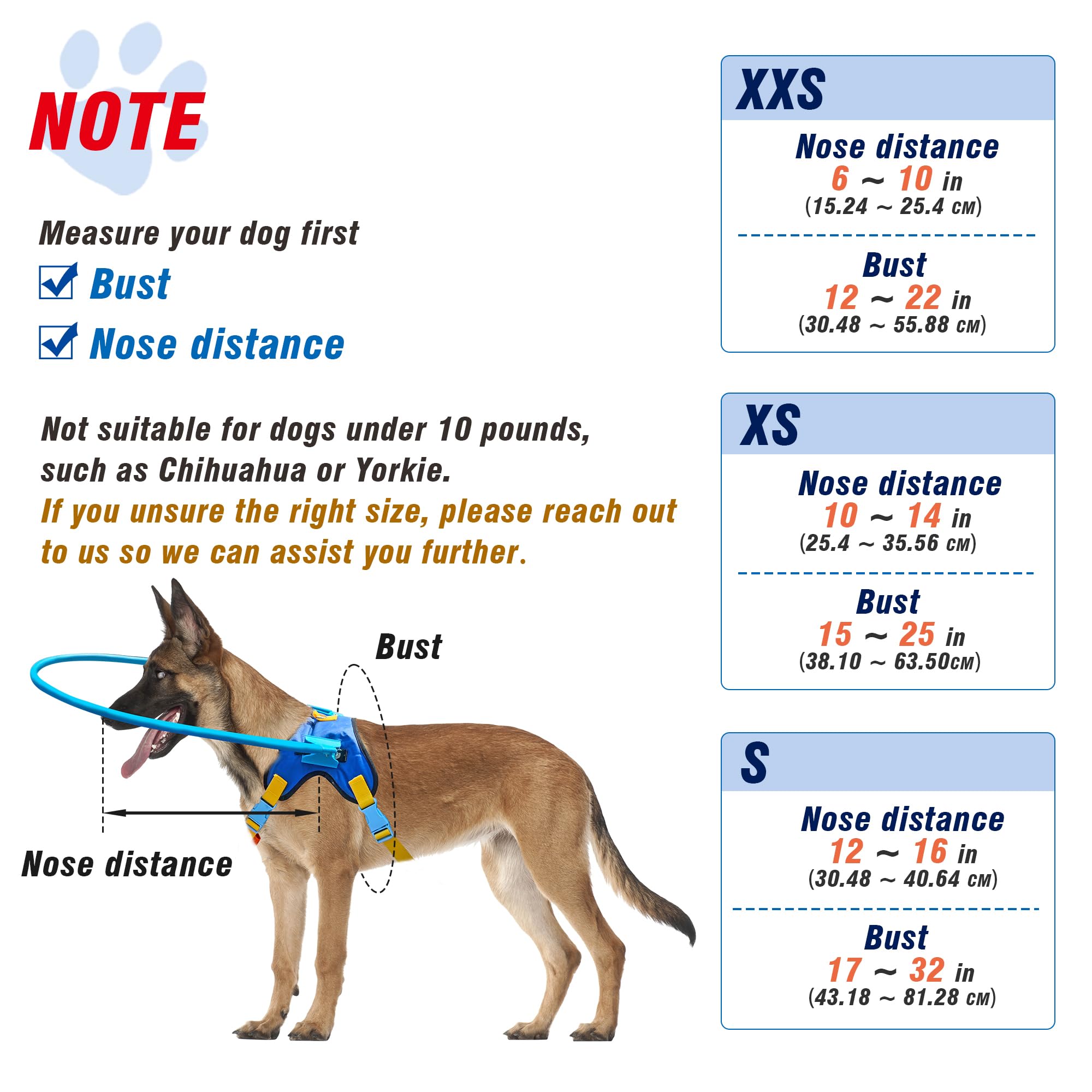 LetPetRun Blind Dog Halo Harness side view highlighting lightweight, comfortable fit.