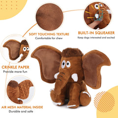 Letsmeet tough plush dog toy close-up showing durable chew design for lasting play