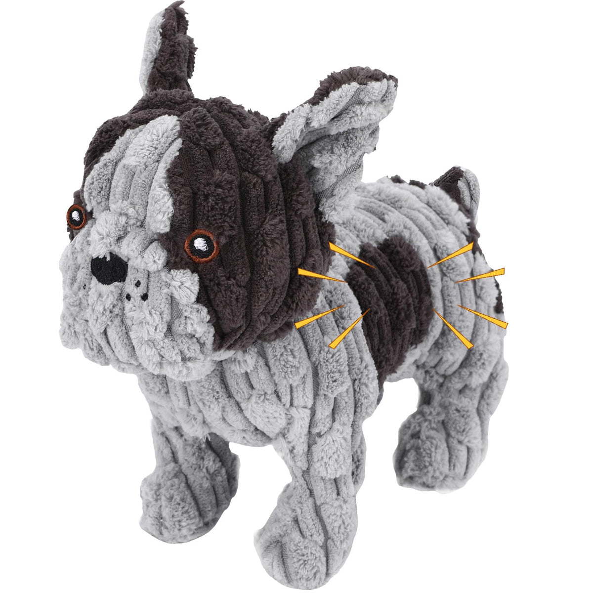 Letsmeet peluche interactivo para perros con sonajero y crinkle, estimula el juego y la curiosidad.