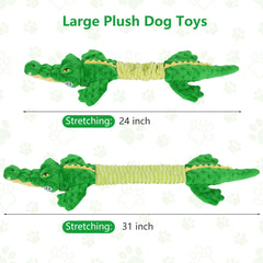 Letsmeet plush-dog-toy-durable-material close-up highlights sturdy stitching for lasting chew