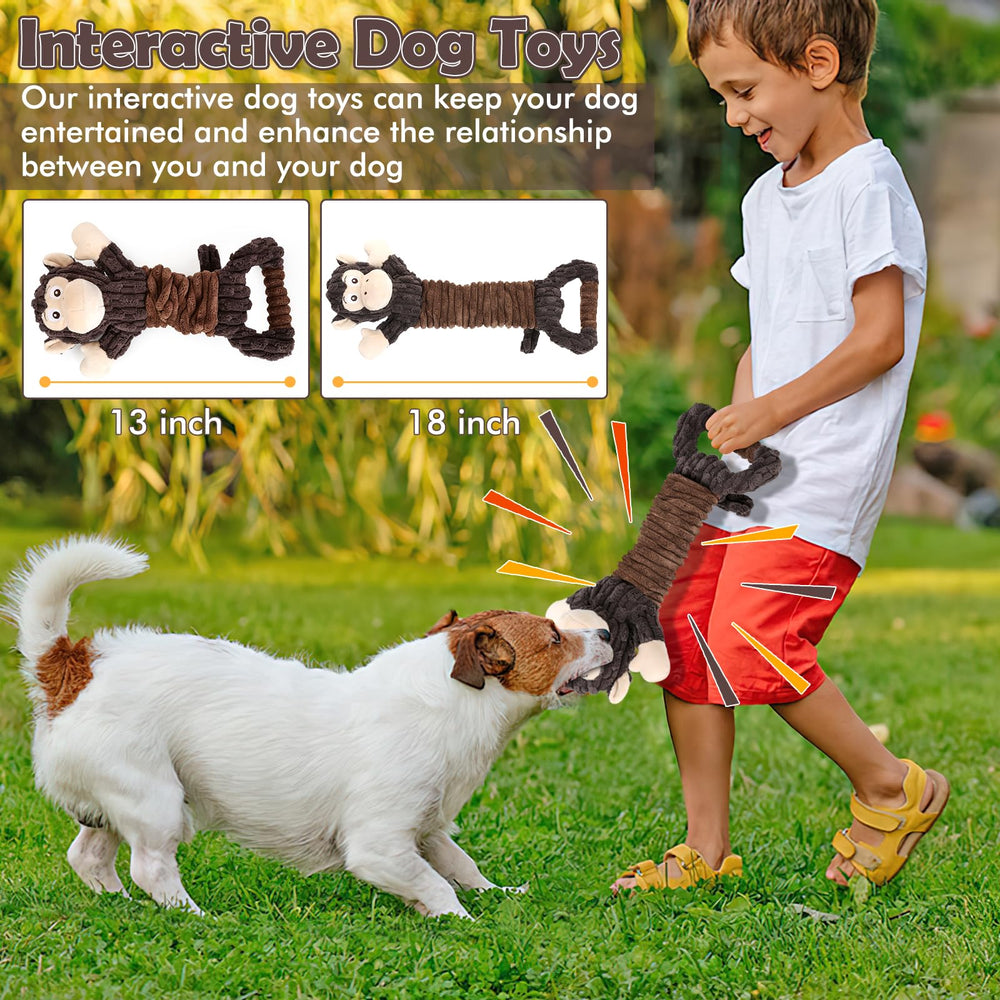 Letsmeet plush dog toy reduces anxiety with familiar squeak and plush comfort.