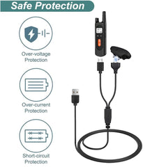 Lettou 2in-1 magnetic charging cable close-up enabling simultaneous charging