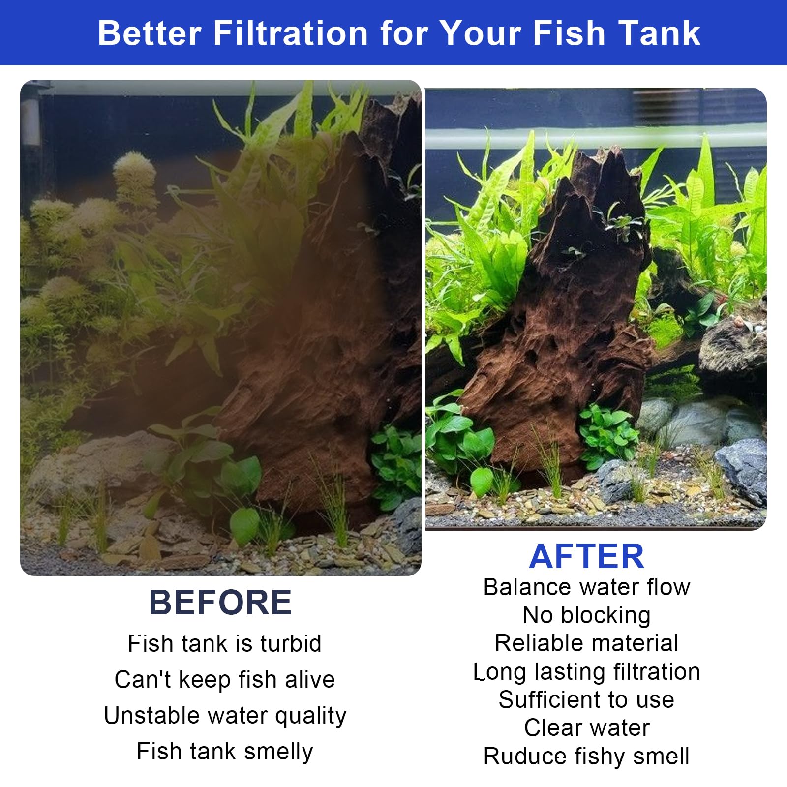 LEWEREST aquarium water clear after using polishing and carbon media in canister filters.