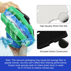 LEWEREST Cascade black fine sponge adsorbs smells and fine particles for clearer water.