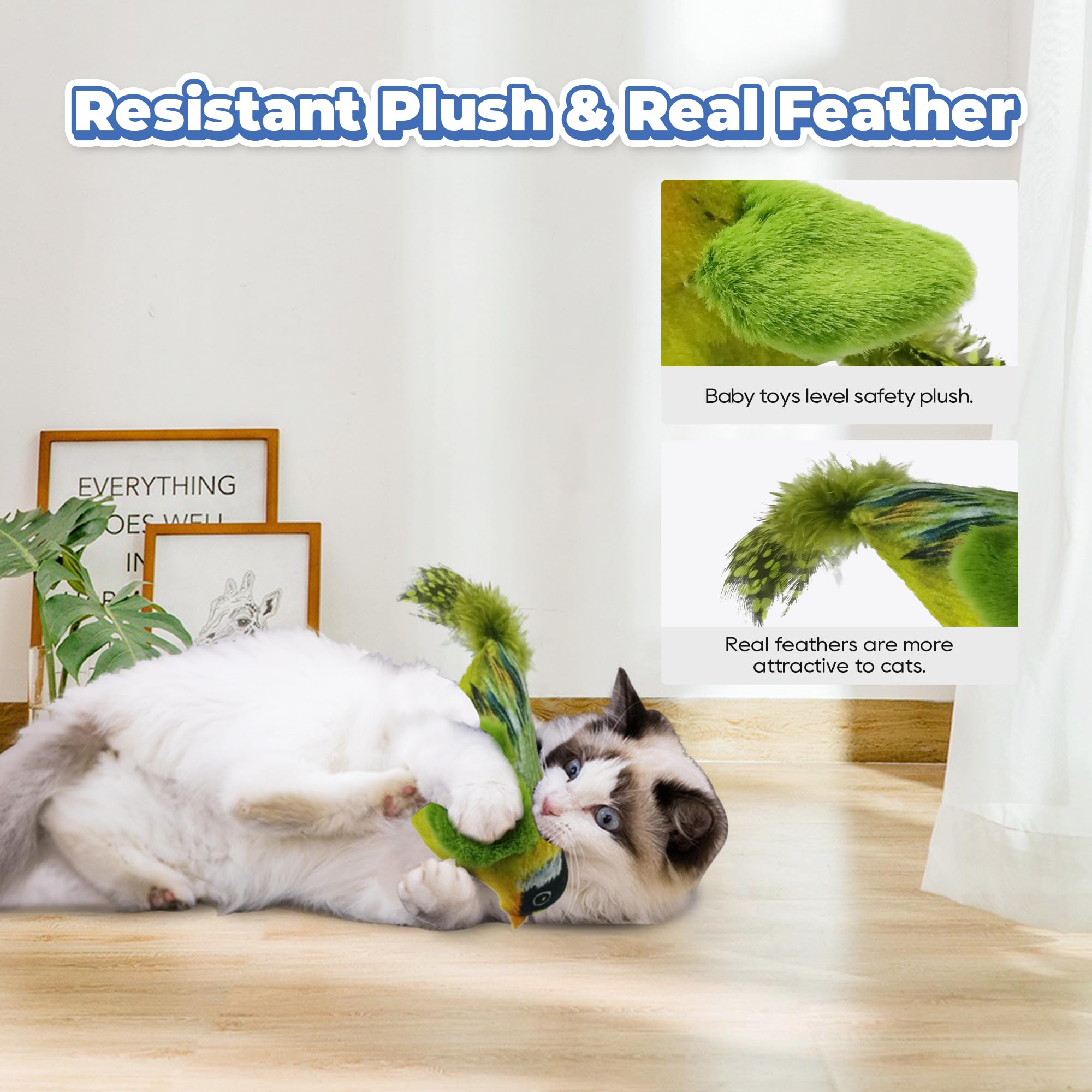 LEWISER cat-teaser attachment, back buckle lets you mount for swinging play.