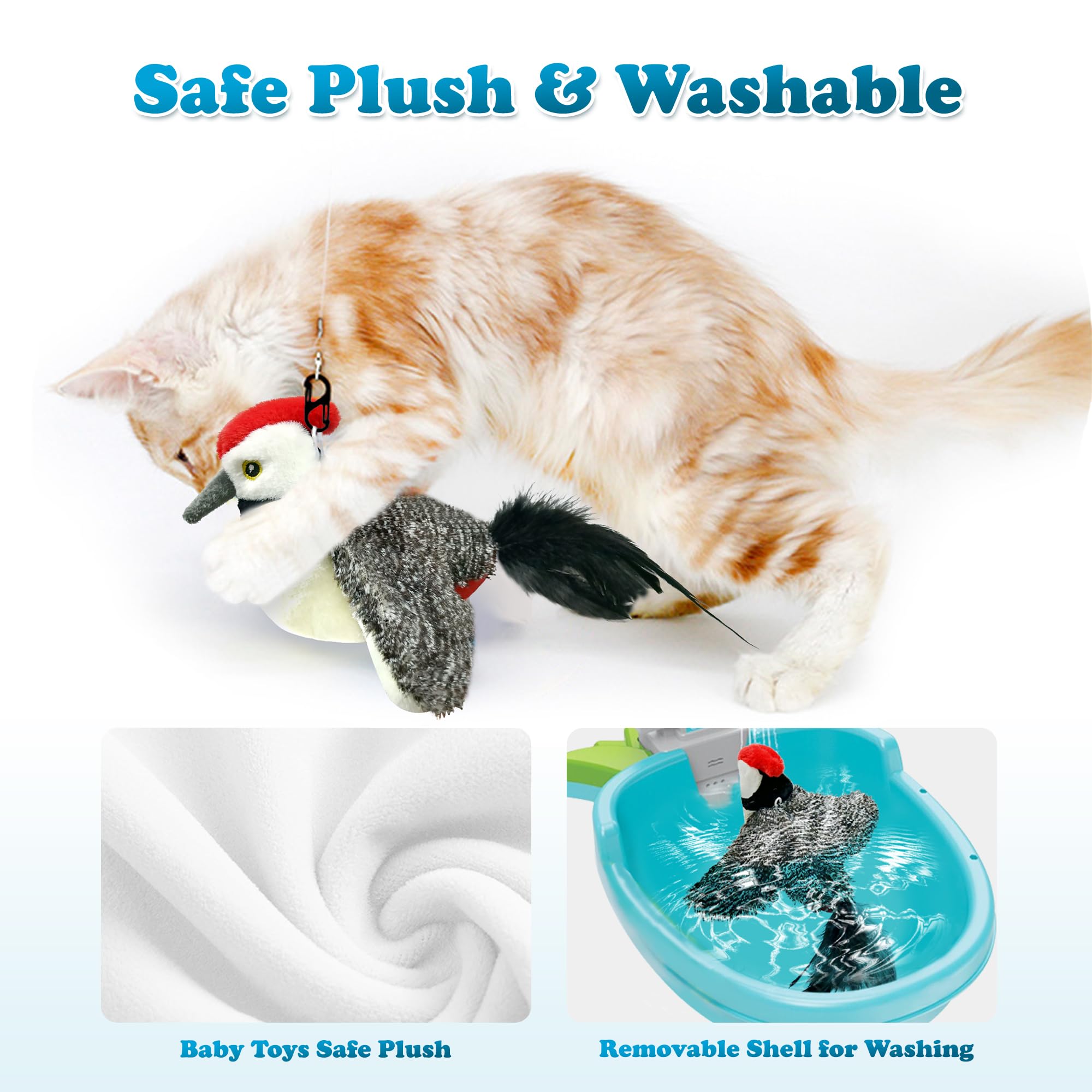 LEWISIER cat toy usb rechargeable feature reduces battery waste and repeated sessions.