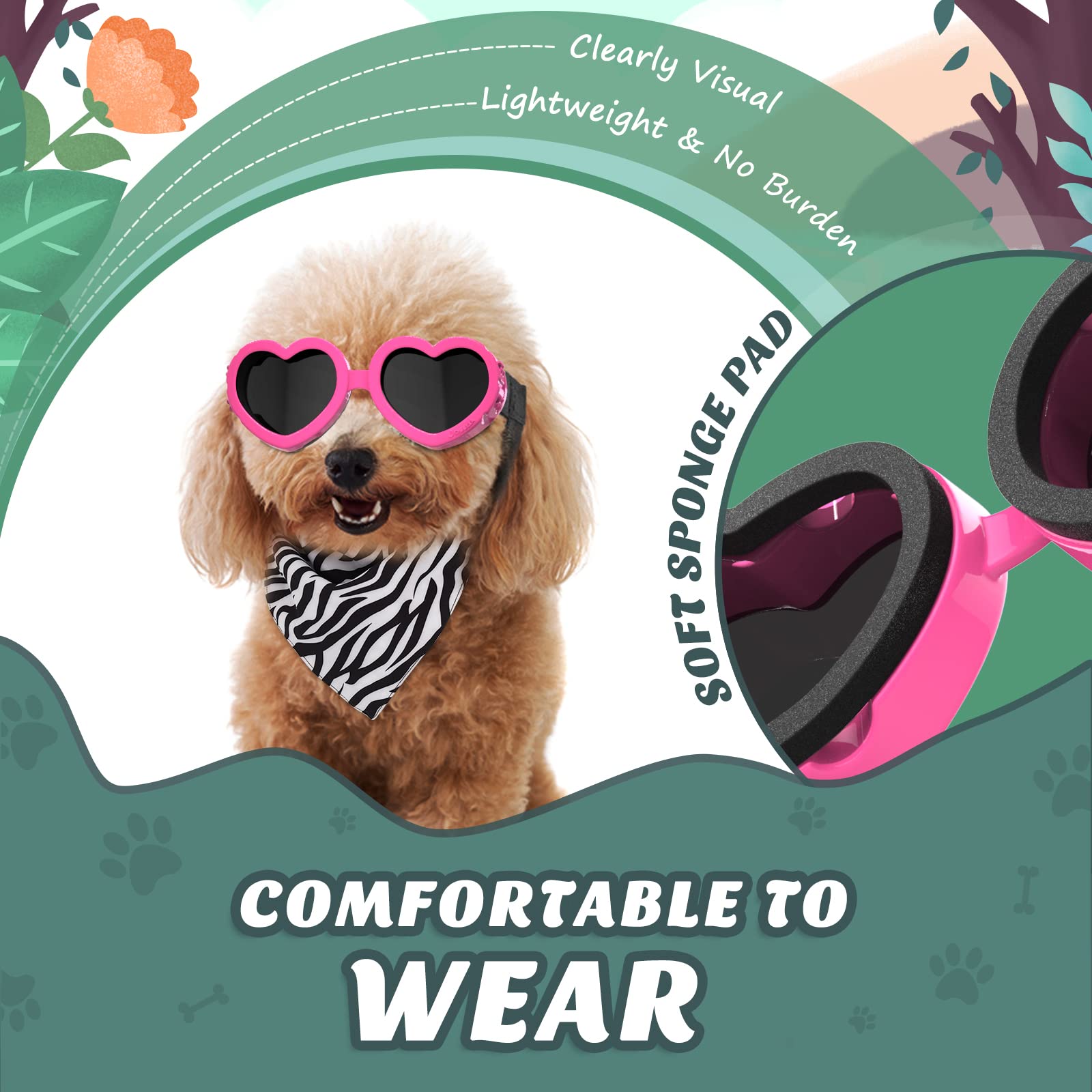 Lewondr sponge-padding protects eyes and reduces pressure for long wear.