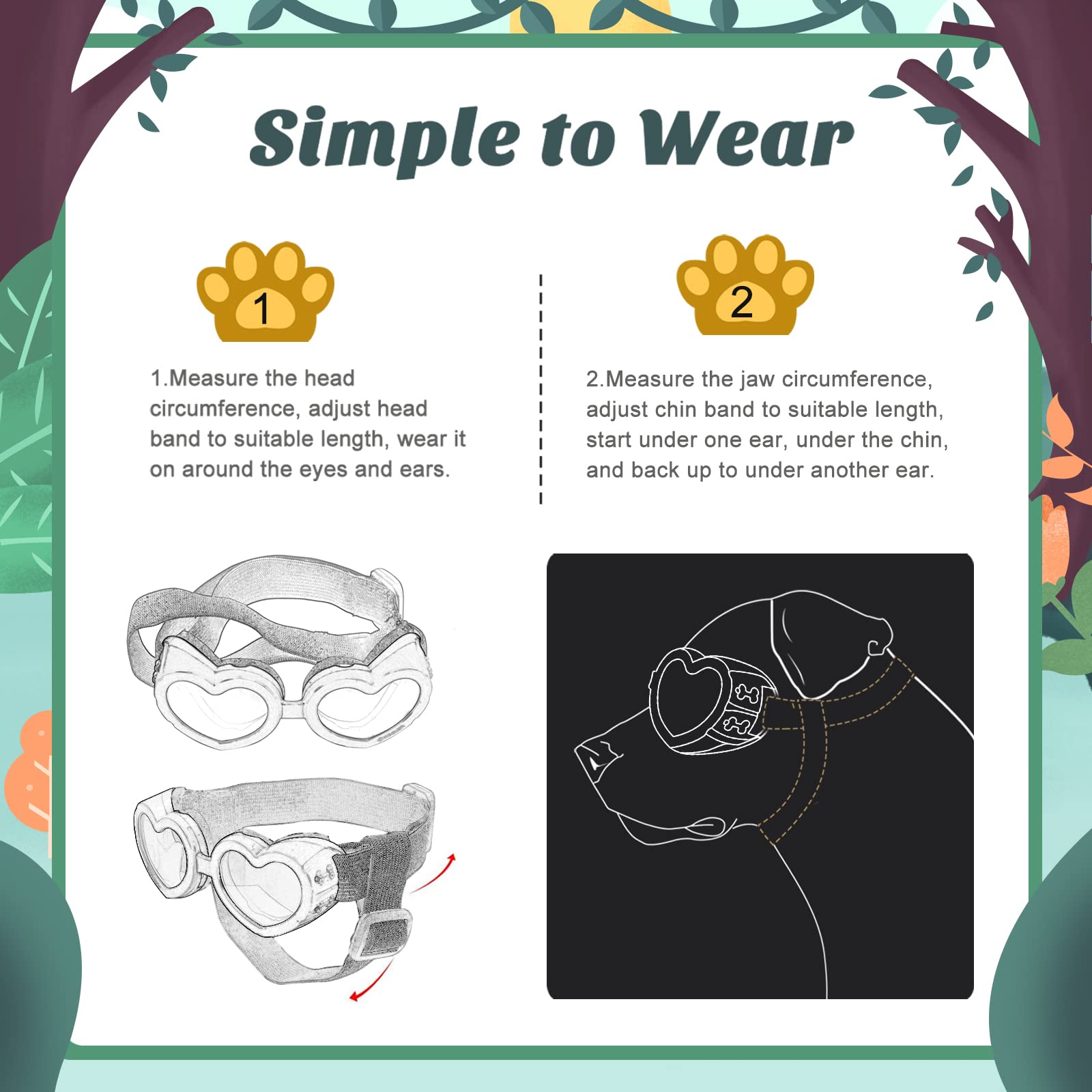Lewondr windproof-dog-sunglasses shield eyes during breezy walks and car rides.