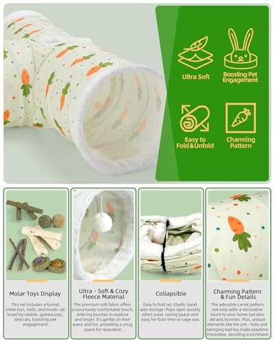 LEXASTLE Bunny Tunnels 3way-open shows three entry points for versatile play.