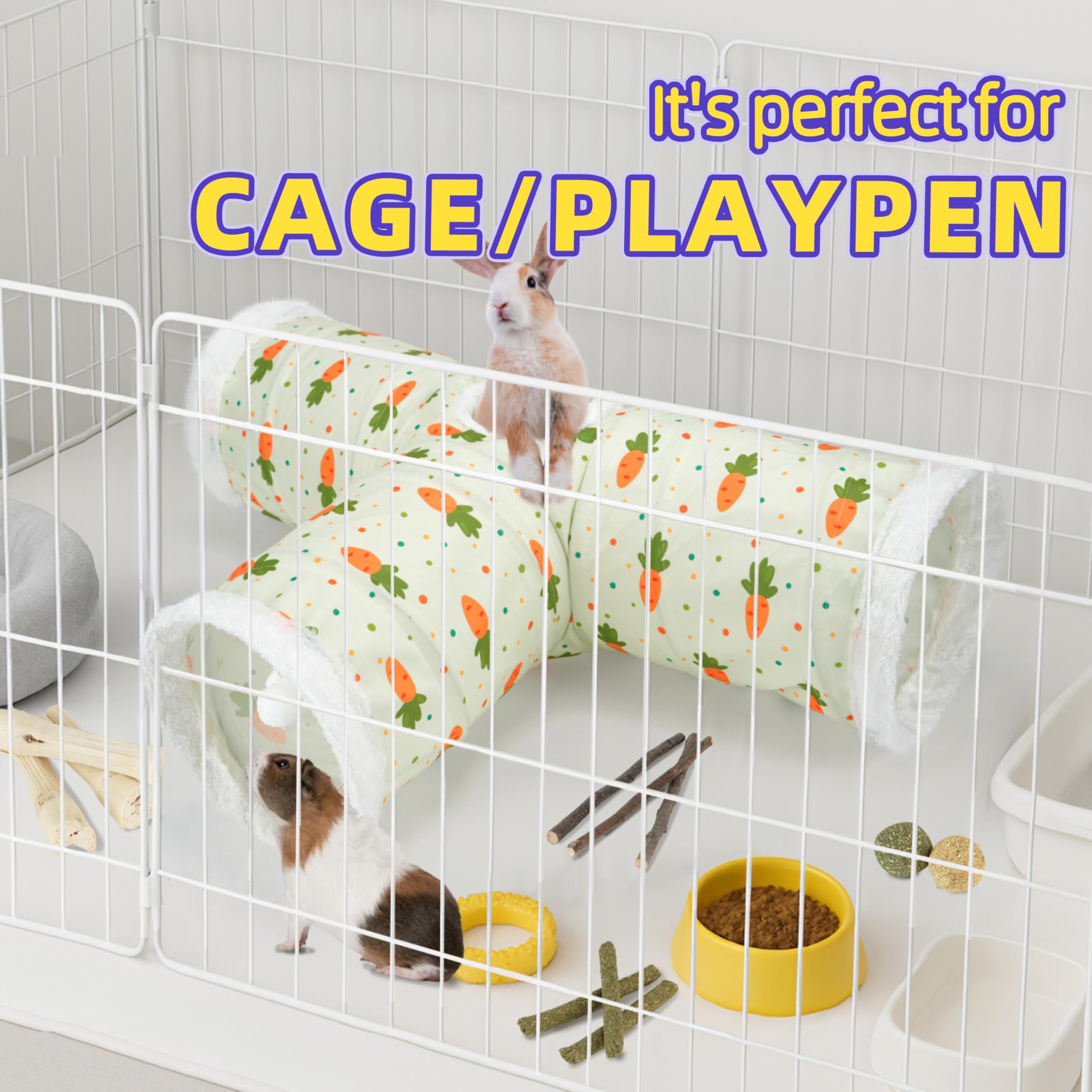 LEXASTLE Bunny Tunnels three-entry design encourages varied routes for exploration.