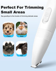 lexflext dog grooming clippers detachable-ceramic-blade close-up for safe trimming