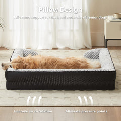 LEXTRO 36x27 inch bed with bolster supports curling and neck alignment