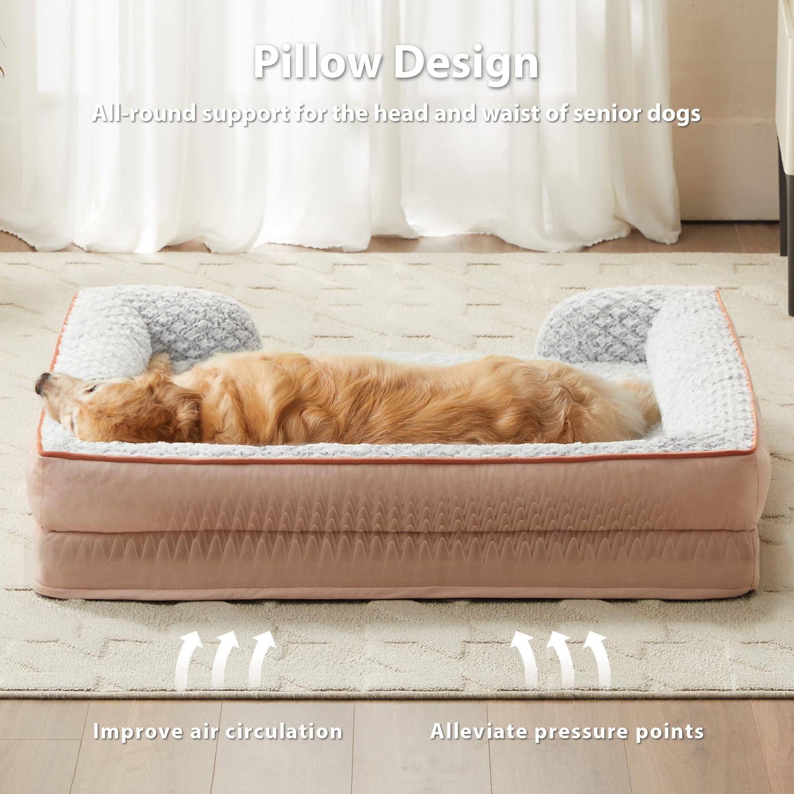 LEXTRO bed with removable waterproof cover for easy cleaning and protection.