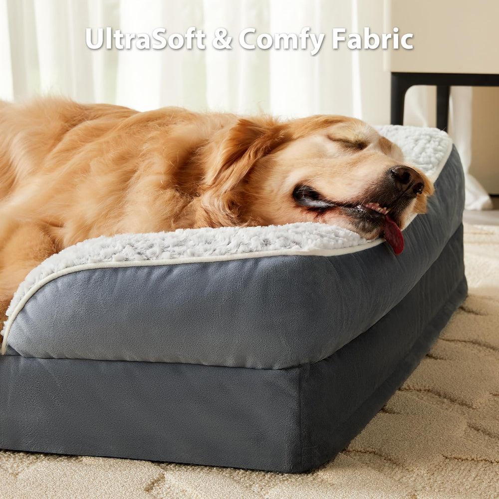 LEXTRO dog sleeping on bed demonstrating nest-like den comfort for anxious dogs.