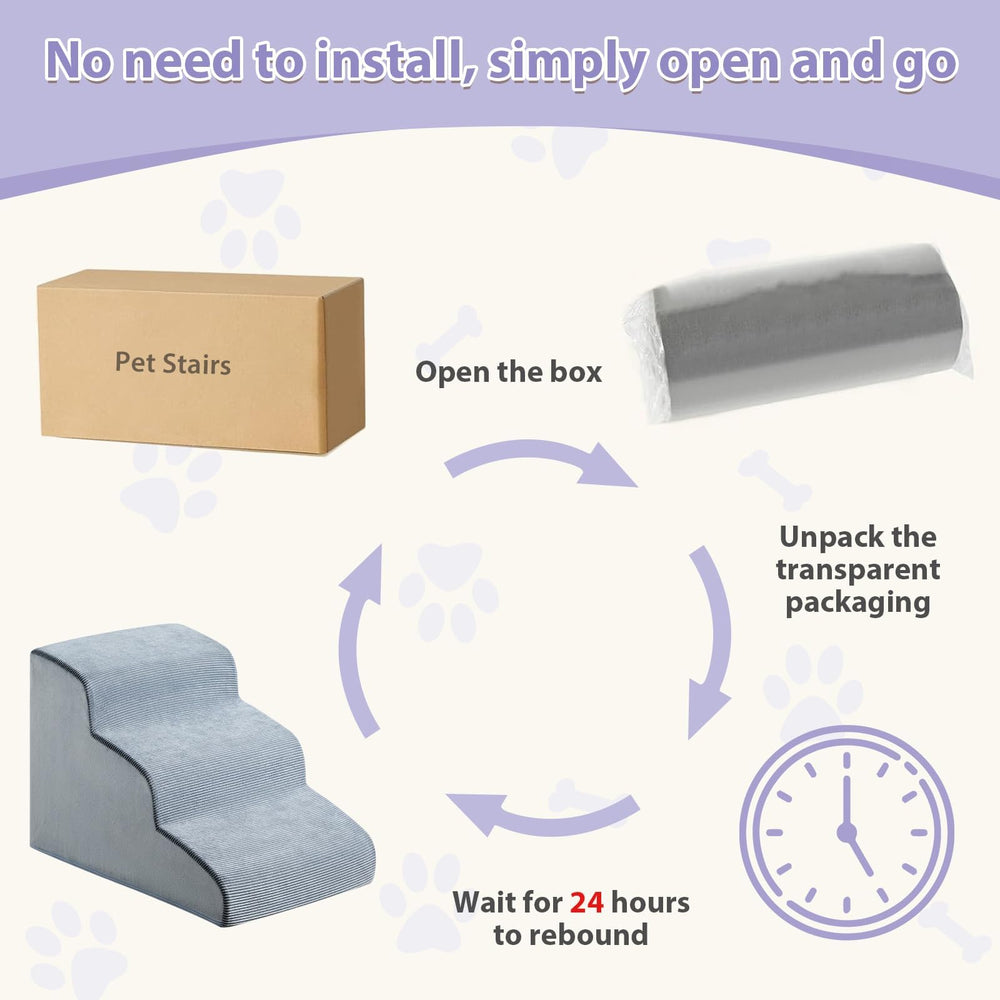 LEXTRO dog stairs washable cover makes cleaning simple and fast