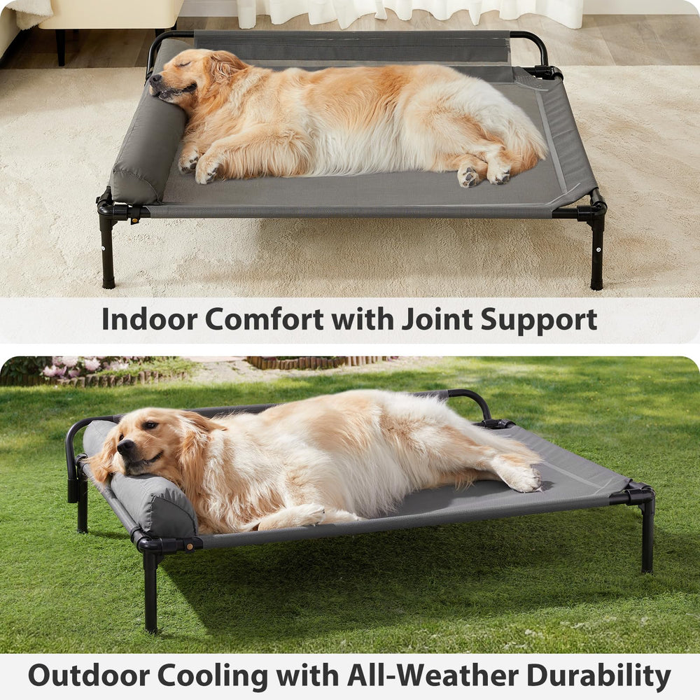 LEXTRO portable bed suitable for indoor or outdoor spaces like porch or deck.