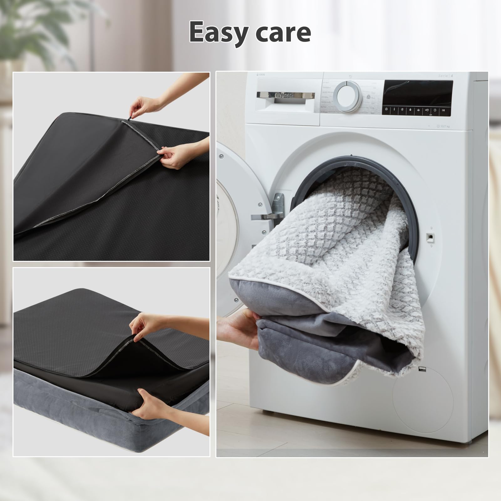 LEXTRO anti-slip bottom keeps the bed secure on wood or tile floors.
