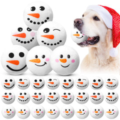 Leyndo Christmas snowman dog ball toy close-up 3.15-inch for interactive fetch play.