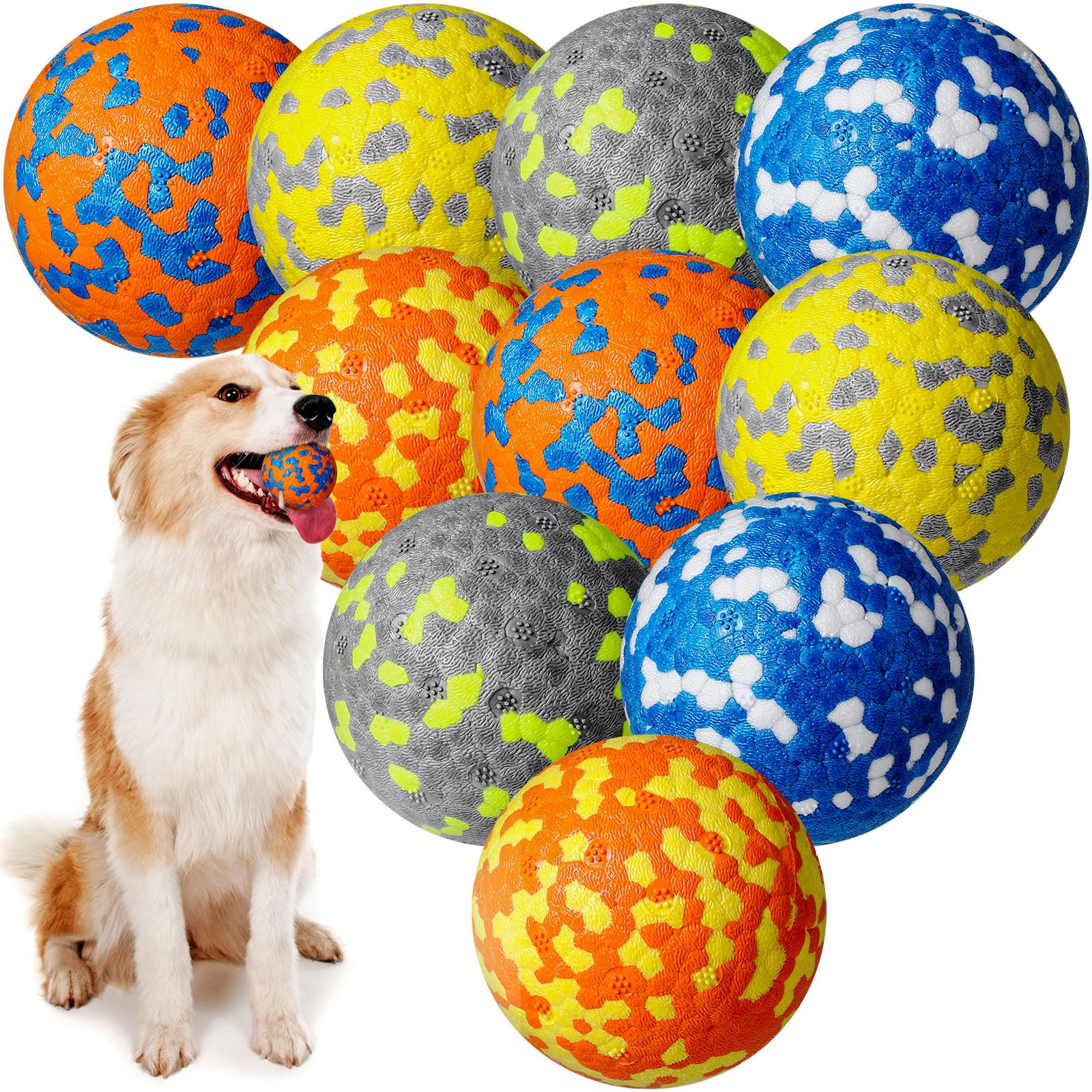 Leyndo 2.5in dog ball closeup showing bounce for interactive play