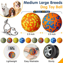 Leyndo 2.5in dog ball colors variety for multi-dog sessions