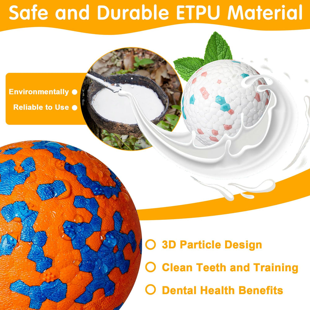 Leyndo 2.5in durable ET PU ball designed for aggressive chewers
