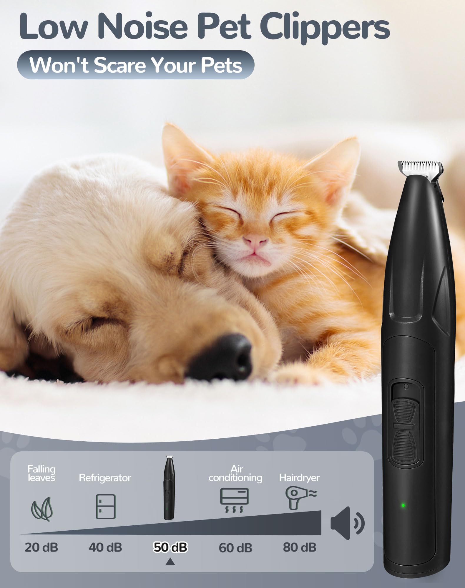 LEYOUFU dog clippers cordless in use for clutter-free home grooming