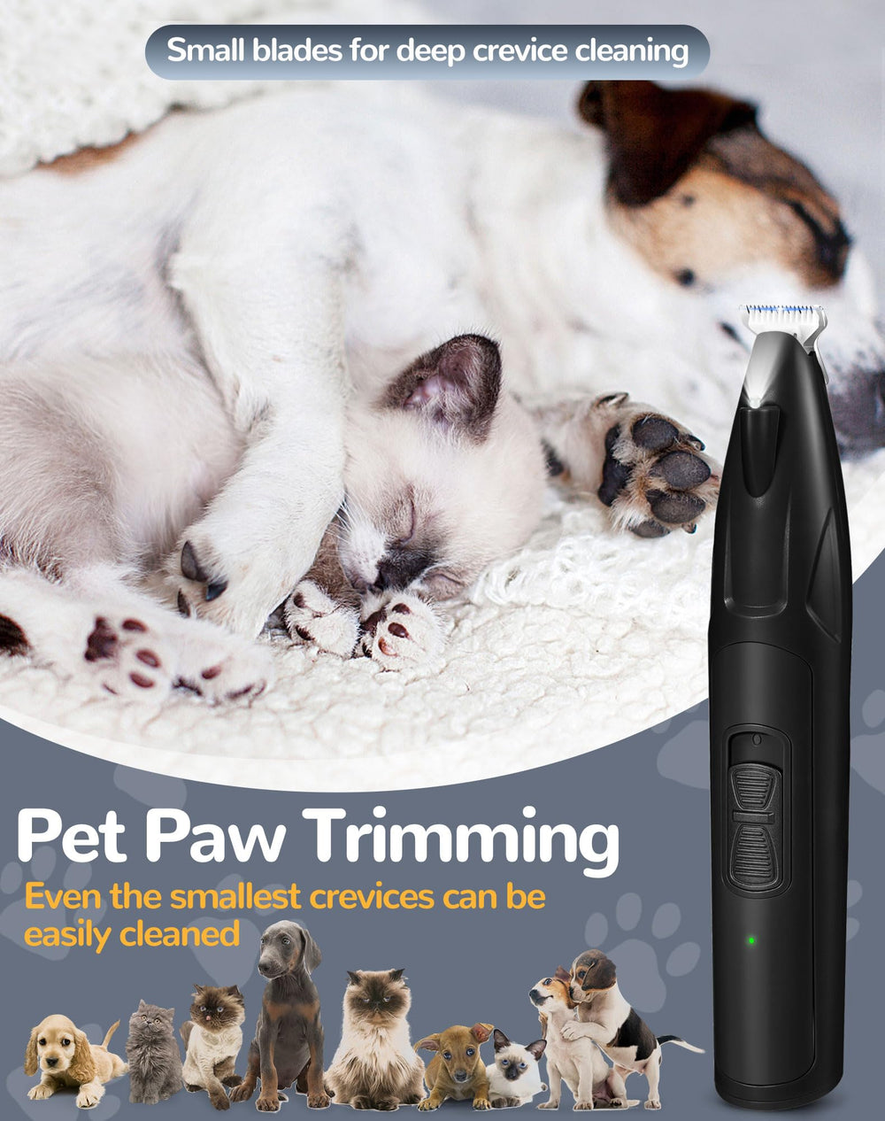 LEYOUFU grooming-kit includes brush, oil, and USB cord