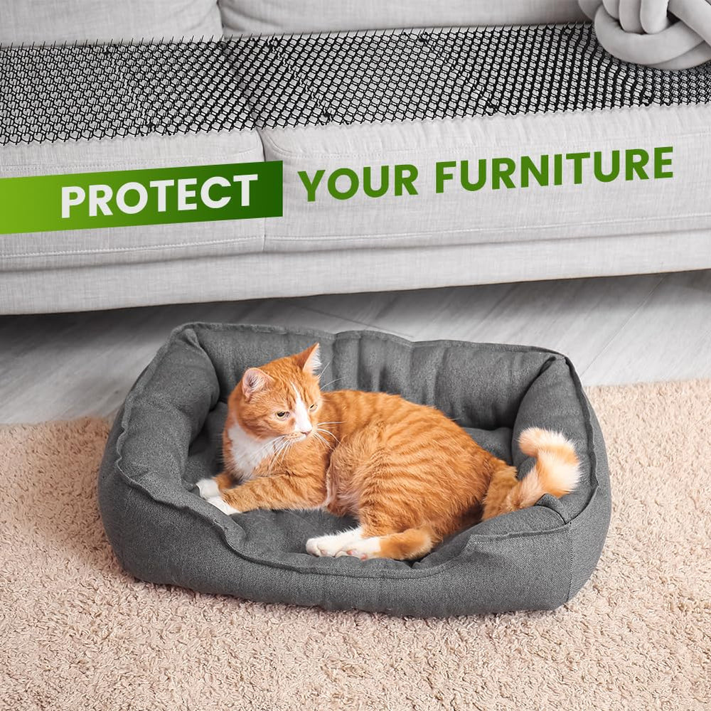 Ley's cat deterrent mat spikes close-up illustrates easy installation for instant area protection.