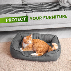 Ley's cat deterrent mat spikes close-up illustrates easy installation for instant area protection.
