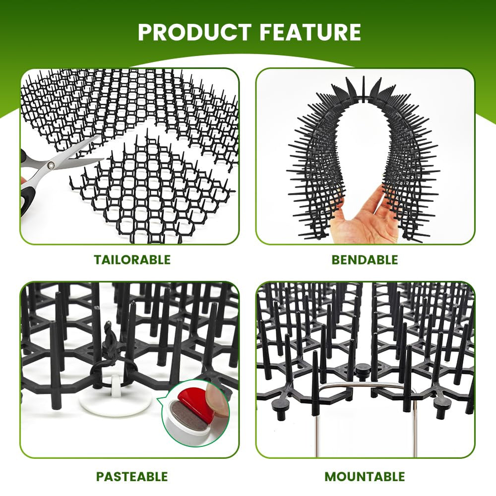 Ley's durable cat deterrent mat weather-proof surface resists outdoor conditions.