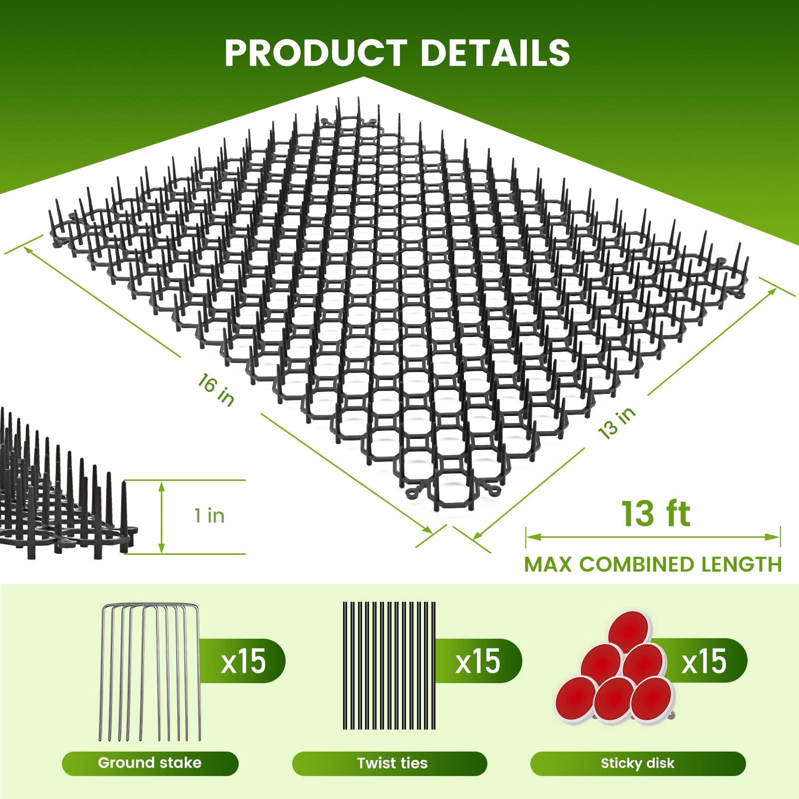 Ley's scat mat installation easy image shows flexible shape for corners and fences.