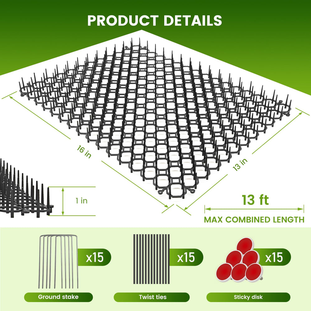 Ley's scat mat installation easy image shows flexible shape for corners and fences.