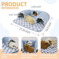 Lfokd Guinea Pig Hideout warm bed double-layer fabric for soft comfort.
