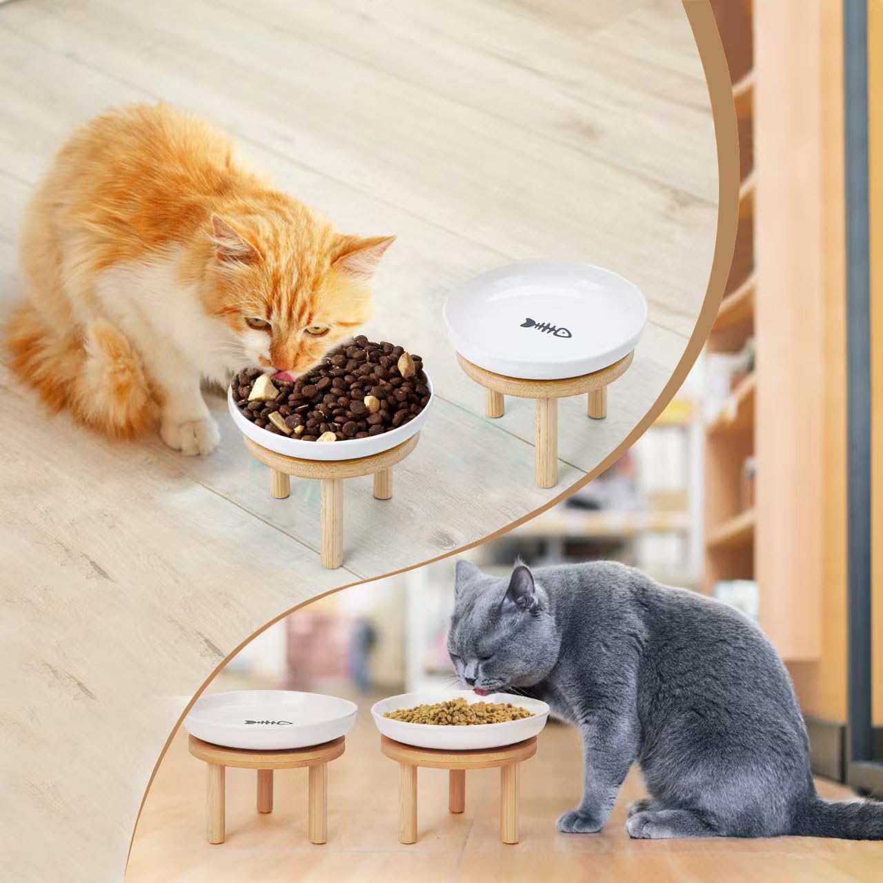 Lfpkixise stackable bamboo stands detach for easy storage and transport.