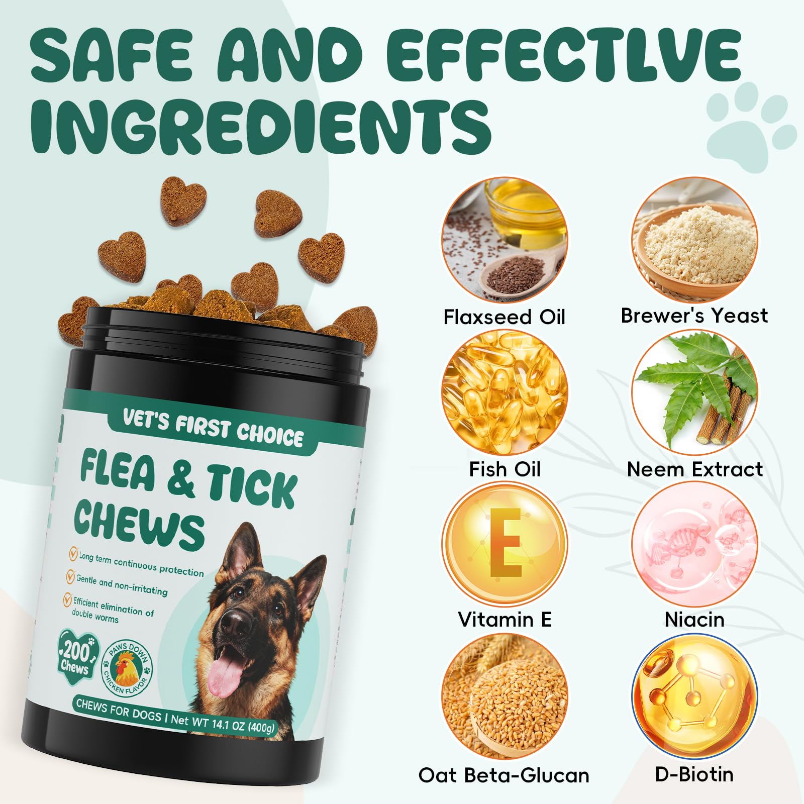LHQR chicken-flavored dog chews provide a palatable daily defense