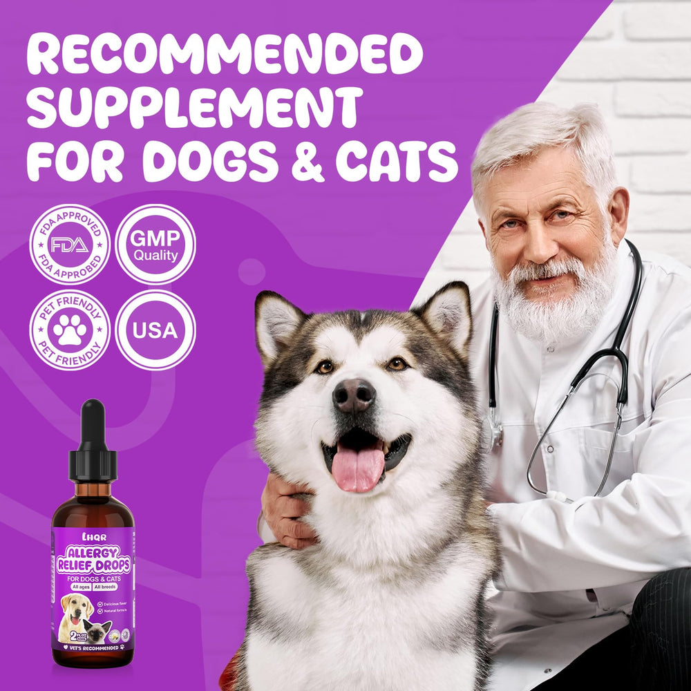 LHQR Liquid Allergy Drops suitable for puppies, kittens, and all ages of dogs and cats