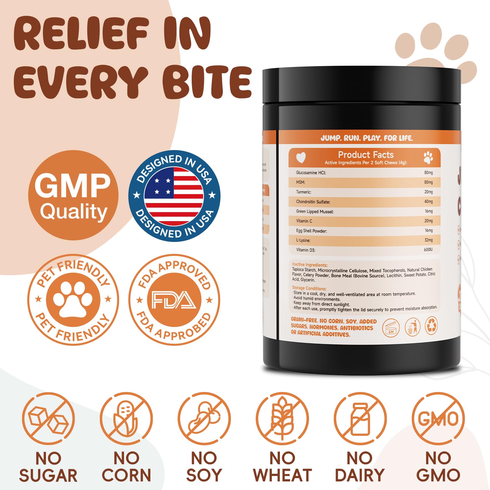 LHQR veterinarian-approved quality assurance seal on product packaging.