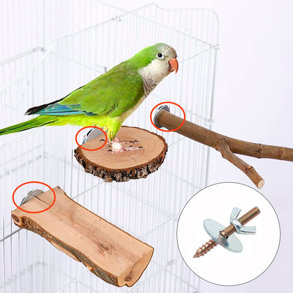 LhyBtm bird cage hardware feeder attachment keeps bowls stable and tidy.