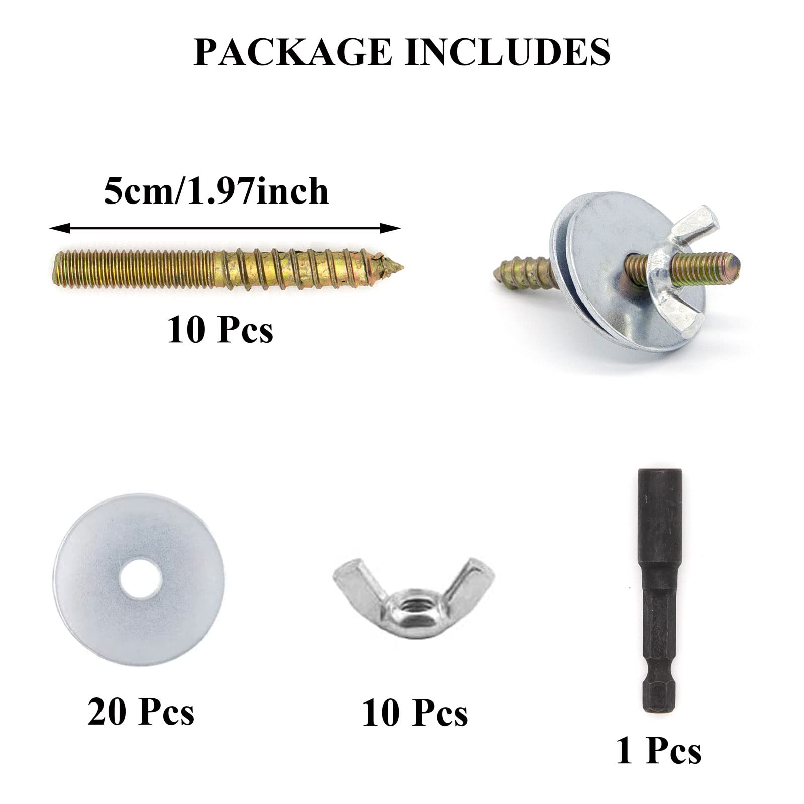 LhyBtm bird cage hardware wing nuts for quick, secure fixtures on cages.