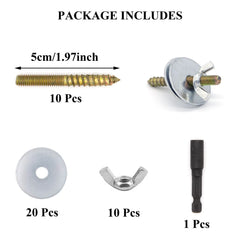LhyBtm bird cage hardware wing nuts for quick, secure fixtures on cages.