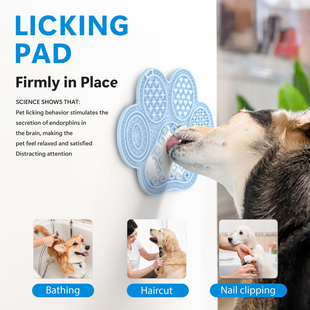 Li & Zhao cat-paw-shape silicone lick mat showing playful texture for enrichment.