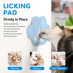 Li & Zhao cat-paw-shape silicone lick mat showing playful texture for enrichment.