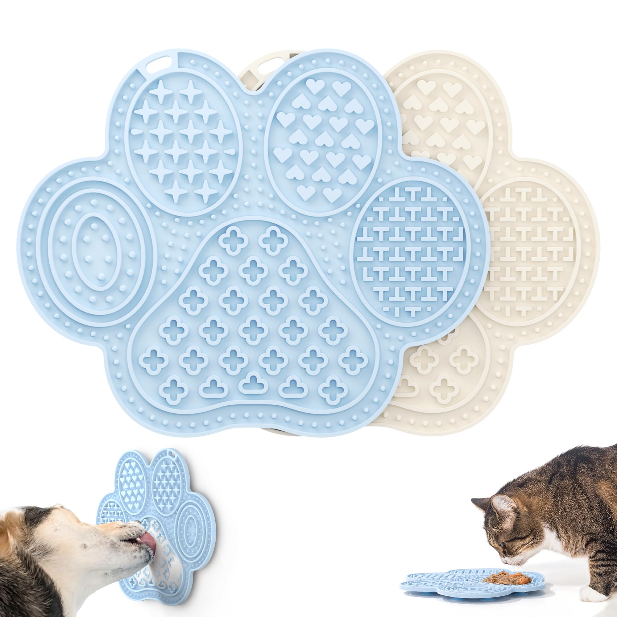 Li & Zhao lick mat dogs 2-pack with suction cups for mess-free slow feeding.